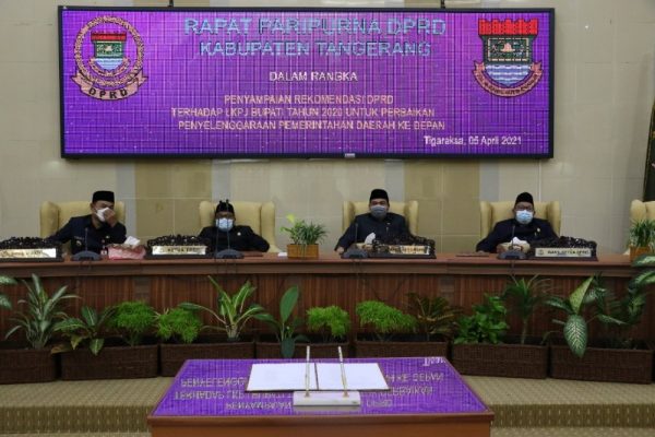 DPRD Kabupaten Tangerang Serahkan 22 Rekomendasi LKPJ Bupati Tahun 2020