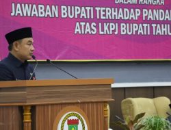 Wabup Tangerang Sampaikan Jawaban Pandangan Umum Fraksi DPRD atas LKPJ 2022