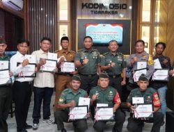 Dandim 0510/Tigaraksa Berikan Penghargaan kepada Babinsa dan Mitra TNI