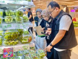 DPKP Kabupaten Tangerang Uji Sampel Anggur Shine Muscat di Ritel AEON Store Citra Raya 