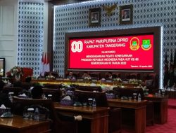 DPRD KabupatenTangerang Gelar Paripurna Mendengarkan Pidato Presiden pada HUT ke-80 RI