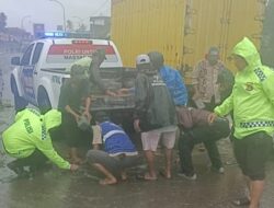 Satlantas Polresta Tangerang Lakukan Perbaikan Darurat Jalan Berlubang di Balaraja