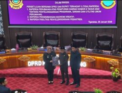 Rapat Paripurna DPRD Kabupaten Tangerang Sahkan Tiga Ranperda jadi Perda